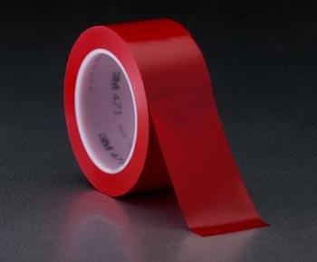 3M™ 021200-03105 Red 471 Vinyl 5.2 Mil Tape - 1/2" x 36 Yard Roll