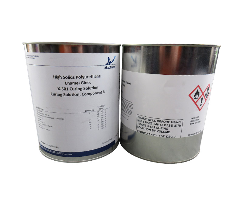 AkzoNobel 646-58-4187/X-501 FS#14187 Green MIL-PRF-85285E Type I Class H Spec Chemical Resistant Military Polyurethane Topcoat - 2 Gallon Kit