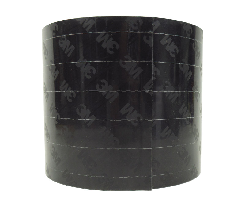 3M™ 8663HS 18 Mil Matte Black Polyurethane Protective Tape (Skip Slit Liner) - 6" x 36 Yard Roll