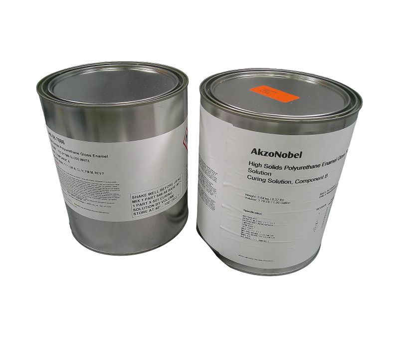 AkzoNobel 646-58-7886/X-501 FS#17886 White MIL-PRF-85285E Type I Class H Spec Chemical Resistant Military Polyurethane Topcoat - 2 Gallon Kit