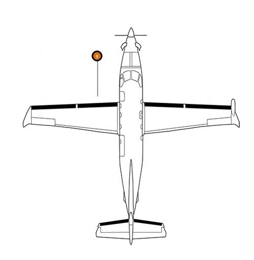 GOODRICH P27-7D5221-21 FASTboot® Pilatus PC-12/U-28A LH Inboard Wing De-Ice Boot