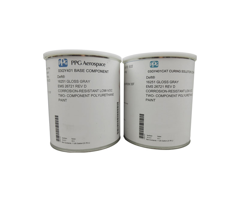 PPG® Deft® 03-GY-401 FS#16251 Gray EMS-26721 Spec Polyurethane Military Topcoat - Gallon Kit