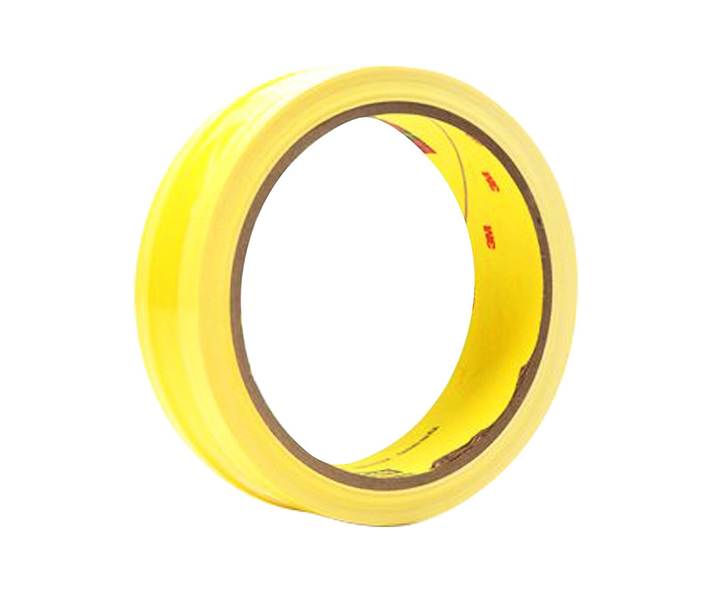 3M™ 021200-67947 Yellow with White Adhesive 695 3.3 Mil Riveters Tape - 1" x 36 Yard Roll