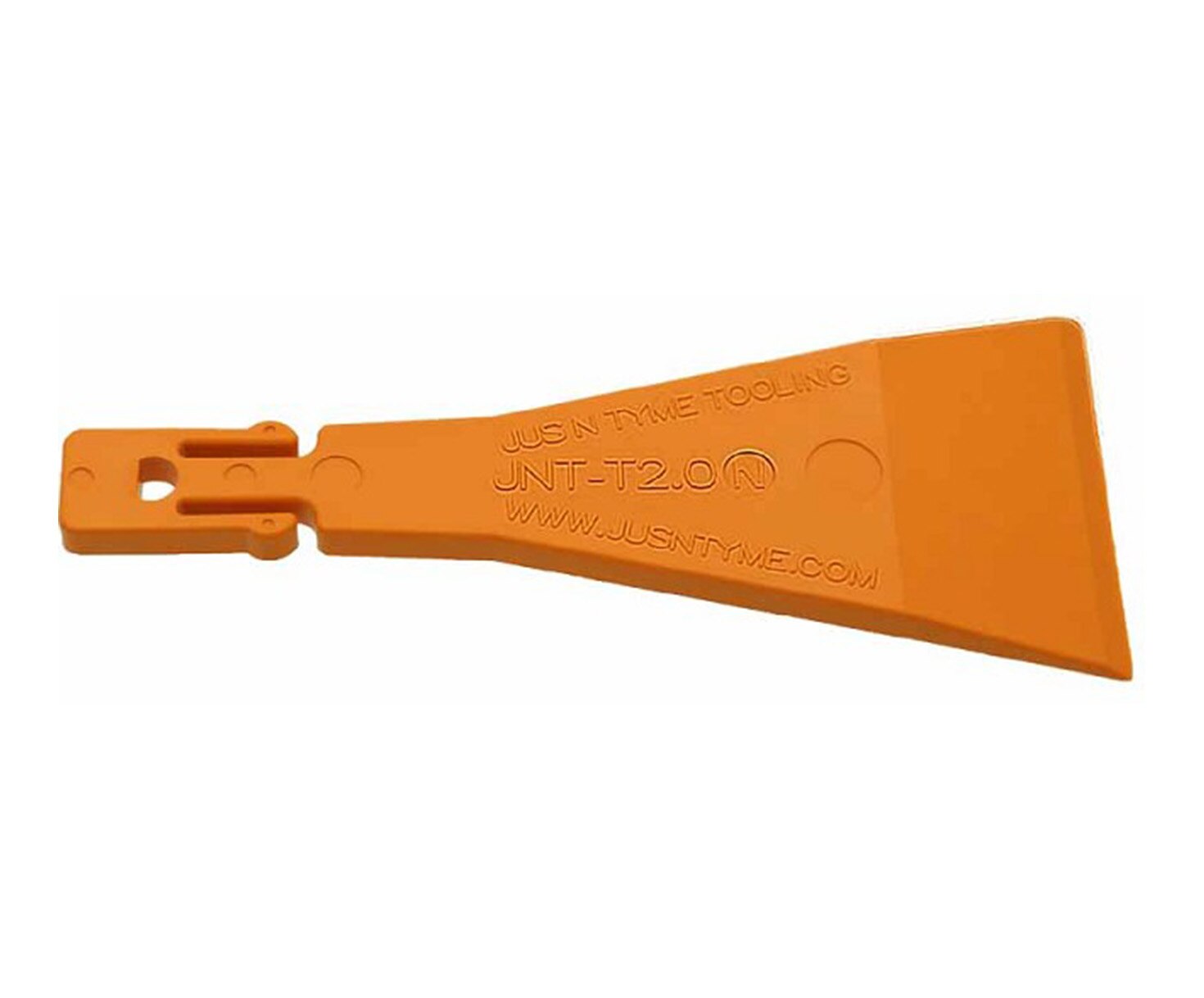 Jus N Tyme JNT-T2.0N Orange 5" Single Edge (2") Glass Filled Nylon Sealant Scraper Tip