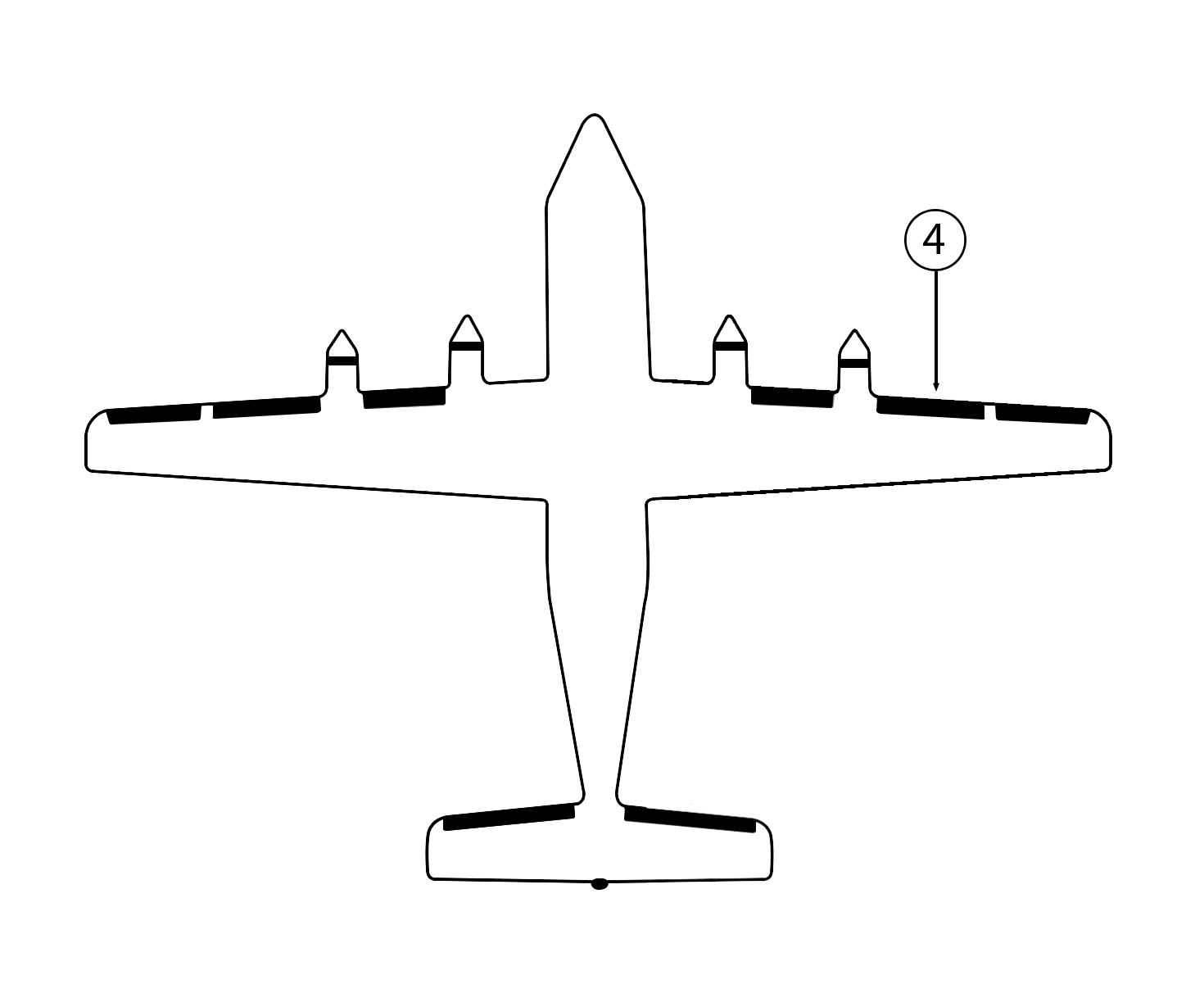 GOODRICH P29S7D5136-54 FASTboot® DeHavilland DHC-7 RH Nacelle - Break De-Ice Boot