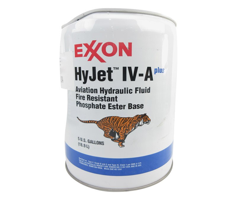 Exxon™ HyJet™ IV-A Plus BMS 3-11P Type V, Grade B/C, Type IV, Class 1 Spec Hydraulic Fluid - 5 Gallon Pail