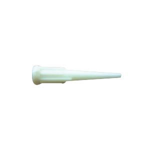Henkel 98272 LOCTITE® White 14 Ga 1-1/4" Helical Thread & UV Light Block Additive Polyethylene Tapered Tip Dispense Needle - 50/Pack