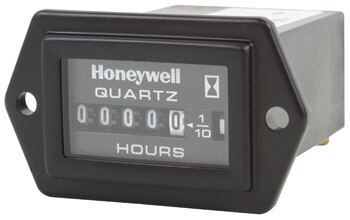 Honeywell Hobbs 85331-12 Quartz Black Rectangular 2-Screw Mount Hour Meter - 6.5 to 16 VDC