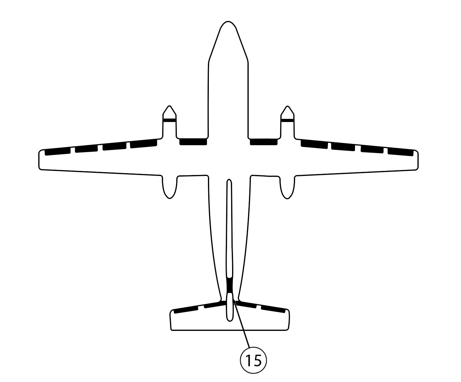 GOODRICH P29S7D5152-25 FASTboot® DeHavilland DHC-8 Vertical Fin De-Ice Boot