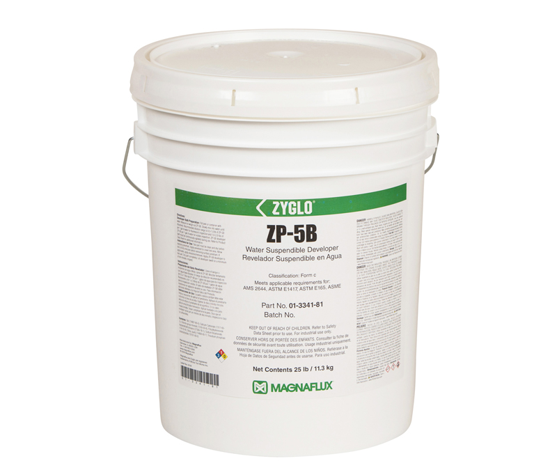 MAGNAFLUX® 01-3341-81 ZYGLO® ZP-5B Water Suspendible Developer - 25 lb Pail