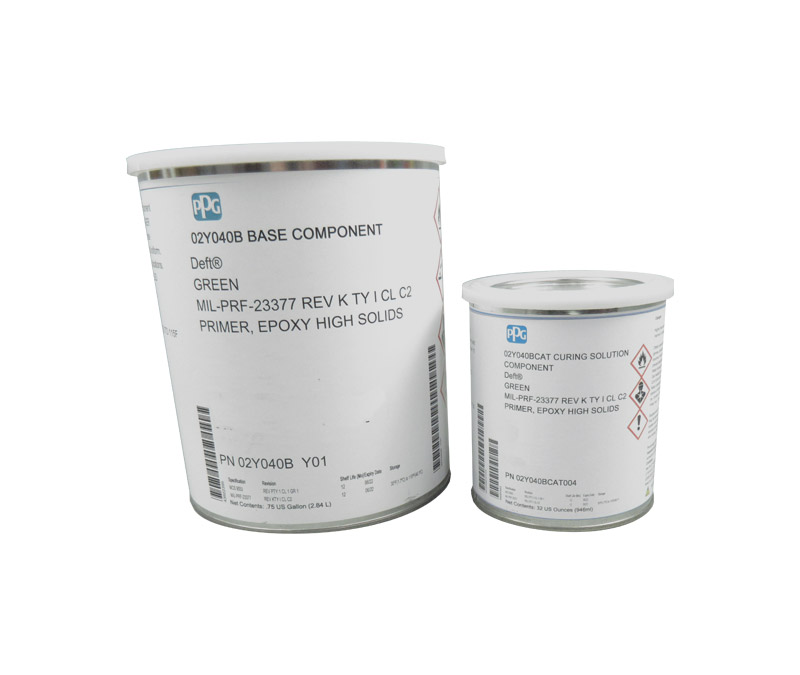PPG® Deft® 02-Y-040B Green MIL-PRF-23377K TY I CL C2 Spec High-Solids Epoxy Primer - Gallon Kit