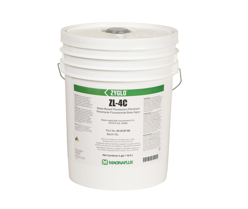 MAGNAFLUX® 01-3137-45 ZYGLO® ZL-4C Water-Based Fluorescent Penetrant - 5 Gallon Pail