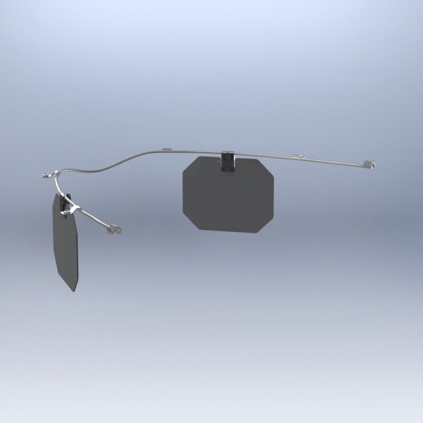 Rosen RL-300-2 Bombardier Late Model 24/25 LearJet Monorail FAA-STC'd Complete Sunvisor System Kit