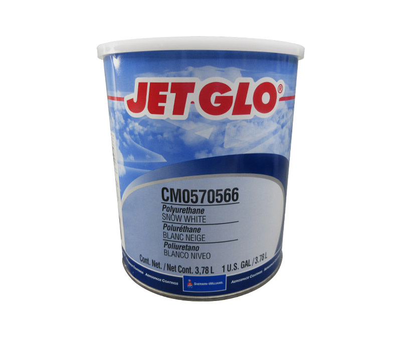 JET GLO® U00021 Snow White Polyester Urethane Topcoat Paint - Gallon Can