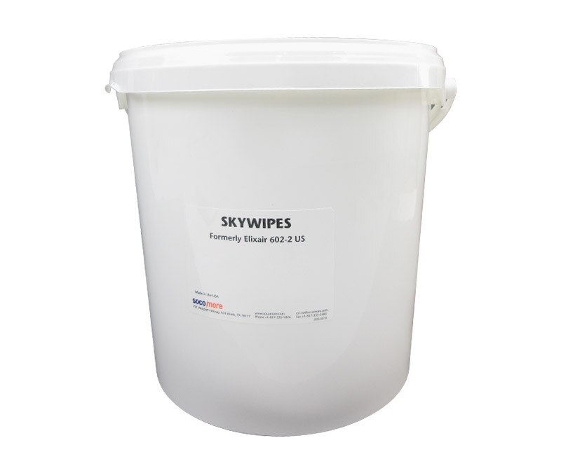 SkyWipes™ LM602/2 240 mm x 390 mm Water-Based Surface Cleaning Wipes - 300 Wipe/Tub