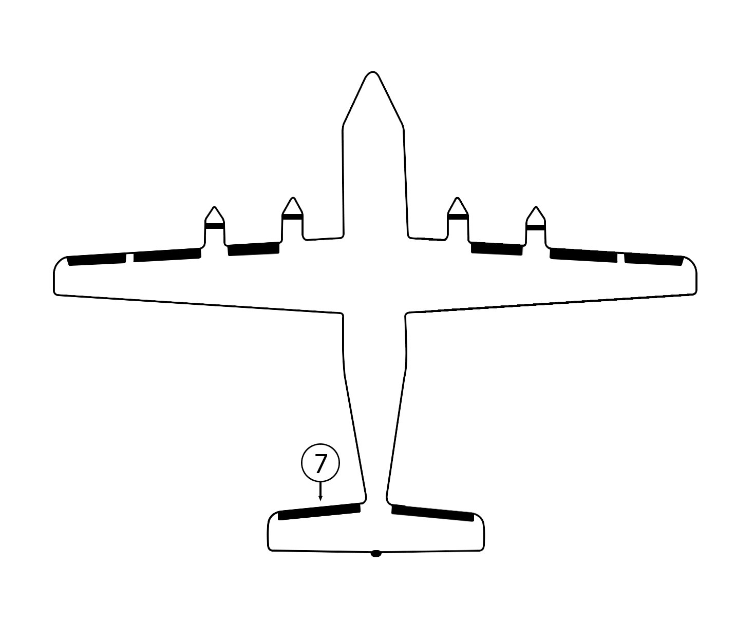 GOODRICH 29S7D5136-57 DeHavilland DHC-7 LH Horizontal Stabilizer De-Ice Boot