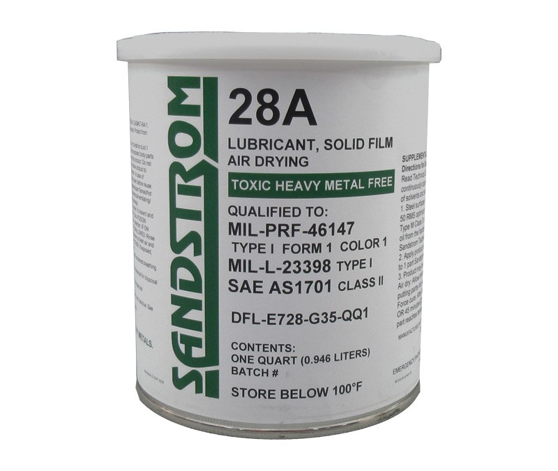 Sandstrom 28A Gray MIL-PRF-46147 Type I, Form 1, Color 1 / MIL-L-23398 Type I Spec Solid Film Lubricant - Quart Can