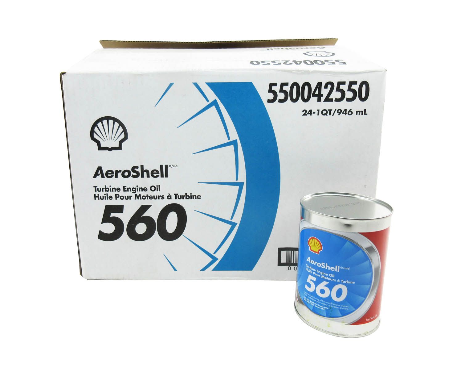 AeroShell™ Turbine Oil 560 Synthetic Turbine Engine Oil - 24 Quart/Case