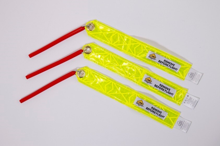 Plane Sights™ PSHASWC13 Reflective Yellow Round Style Textron Hawker 850/800 Static Wick Covers - Pack of 3