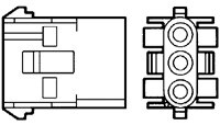 TE Connectivity 350767-1 Connector - 3 Position - 100/Pack