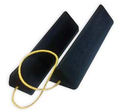 SkyGeek® SG4816 Black 24" Recycled Rubber Wide-Body Aircraft Wheel Chocks