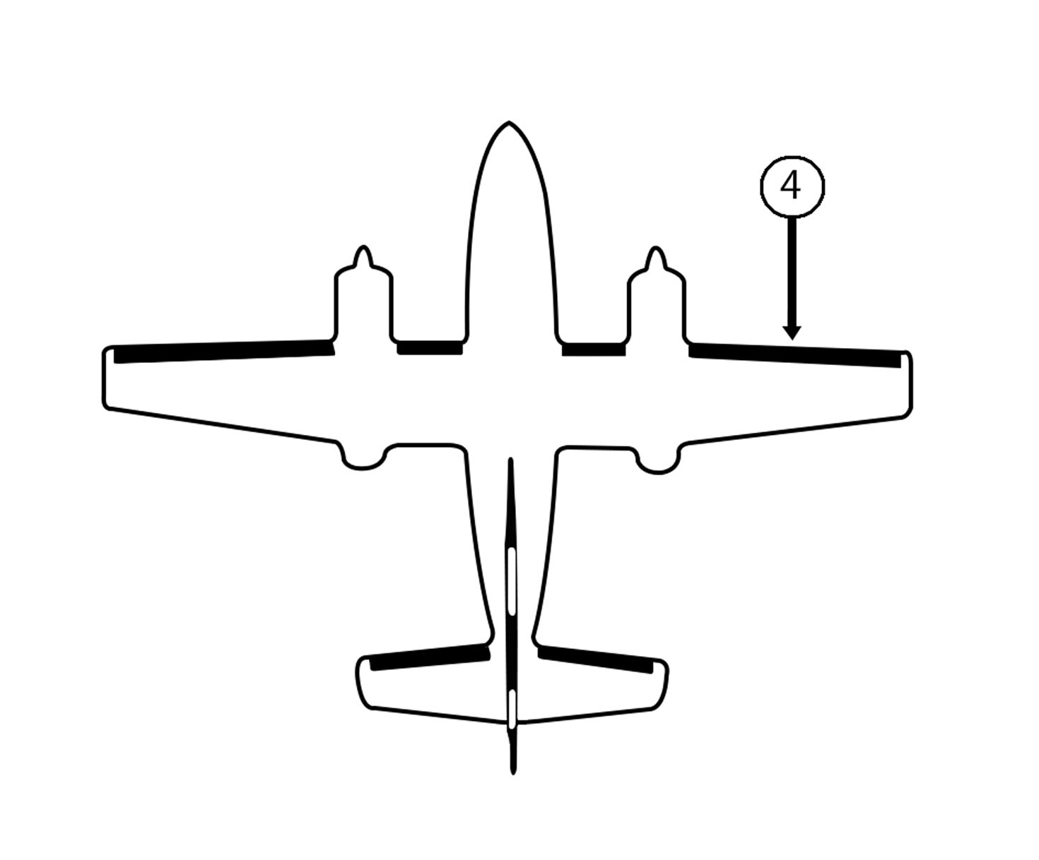 GOODRICH 27S-7D5070-10 Cessna 421B RH Nacelle - Tip De-Ice Boot