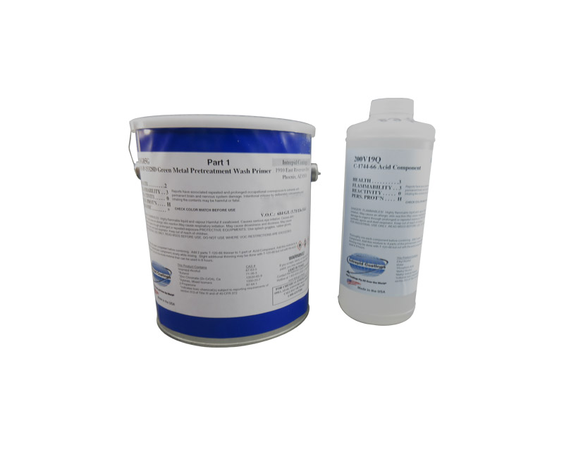Military Specification DOD-P-15328D Green Metal Pre-Treatment 2-Part Wash Primer - 1.25 Gallon Kit