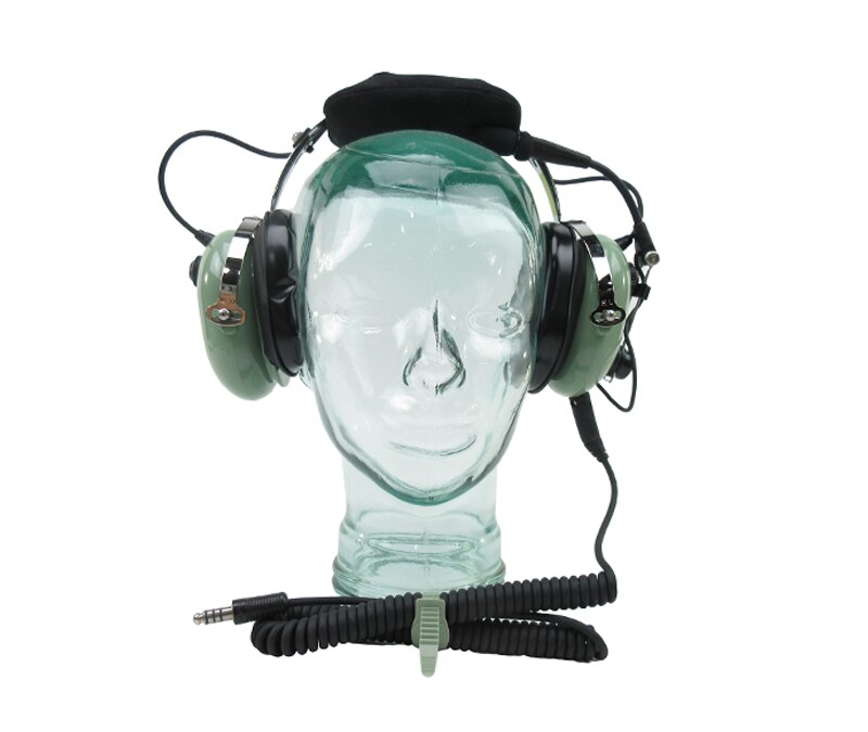 David Clark 40128G-03 Model H10-60H Mono 5-Foot Coil Cord Helicopter Headset