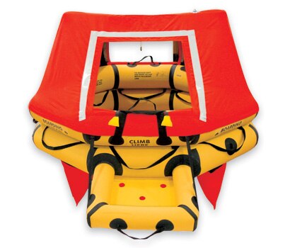 EAM Worldwide R0101A104 Yellow T4 Single Tube Type 2 4-Man FAR 121 Aviation Life Raft