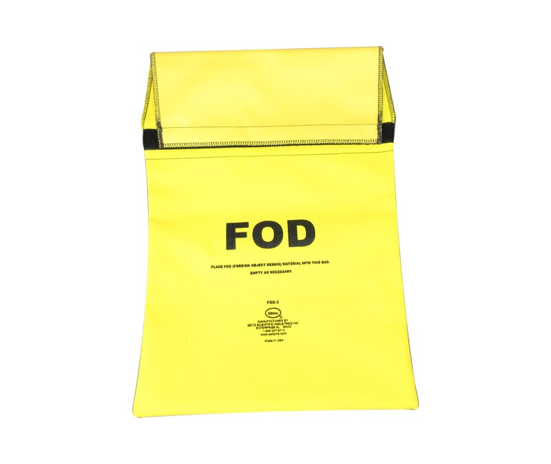 Seitz Scientific FOD-3 Fluorescent Yellow FOD Bag attaches to Maintenance Stand Hand Rail