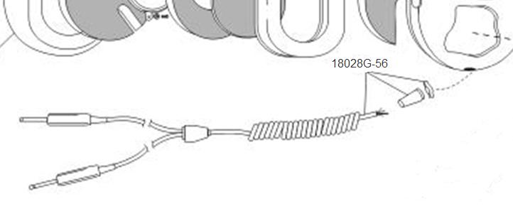 David Clark 18028G-56 Black Headset Model H10-21 Communication Cord Kit