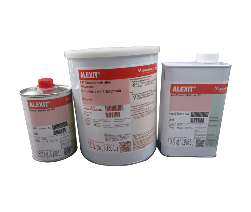 Mankiewicz 40412.9153.7.S89 ALEXIT FST Strukturlack 404-12 9153 White BAC7349 20:1 Semi-Gloss Topcoat - Gallon Kit