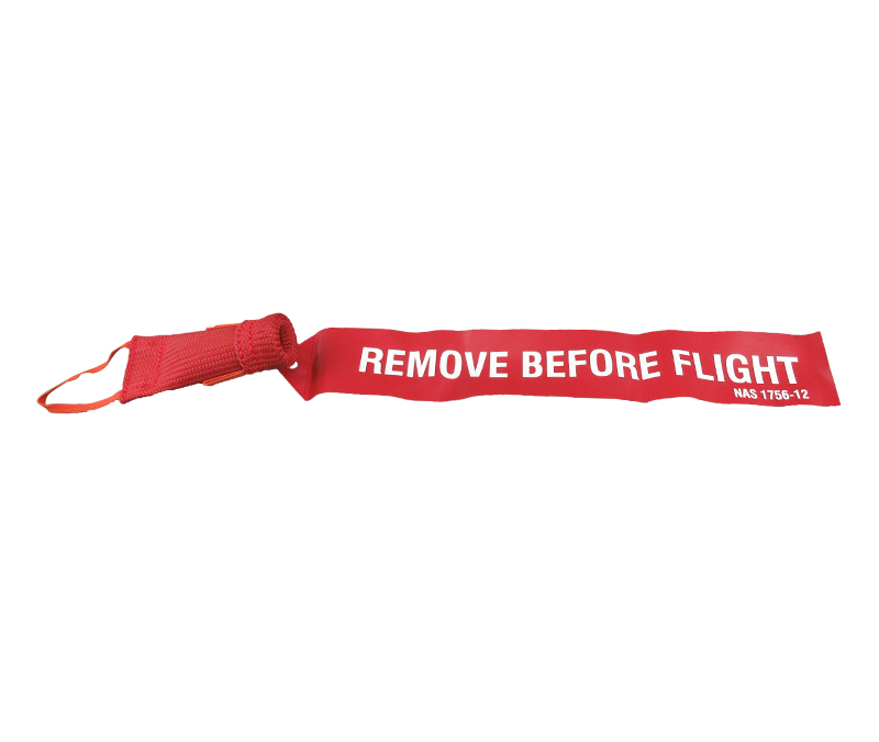 Sesame Technologies KPC3-740-3 Red Single Layer Kevlar® Flame-Retardant Pitot Cover with 2" x 12" Streamer Flag