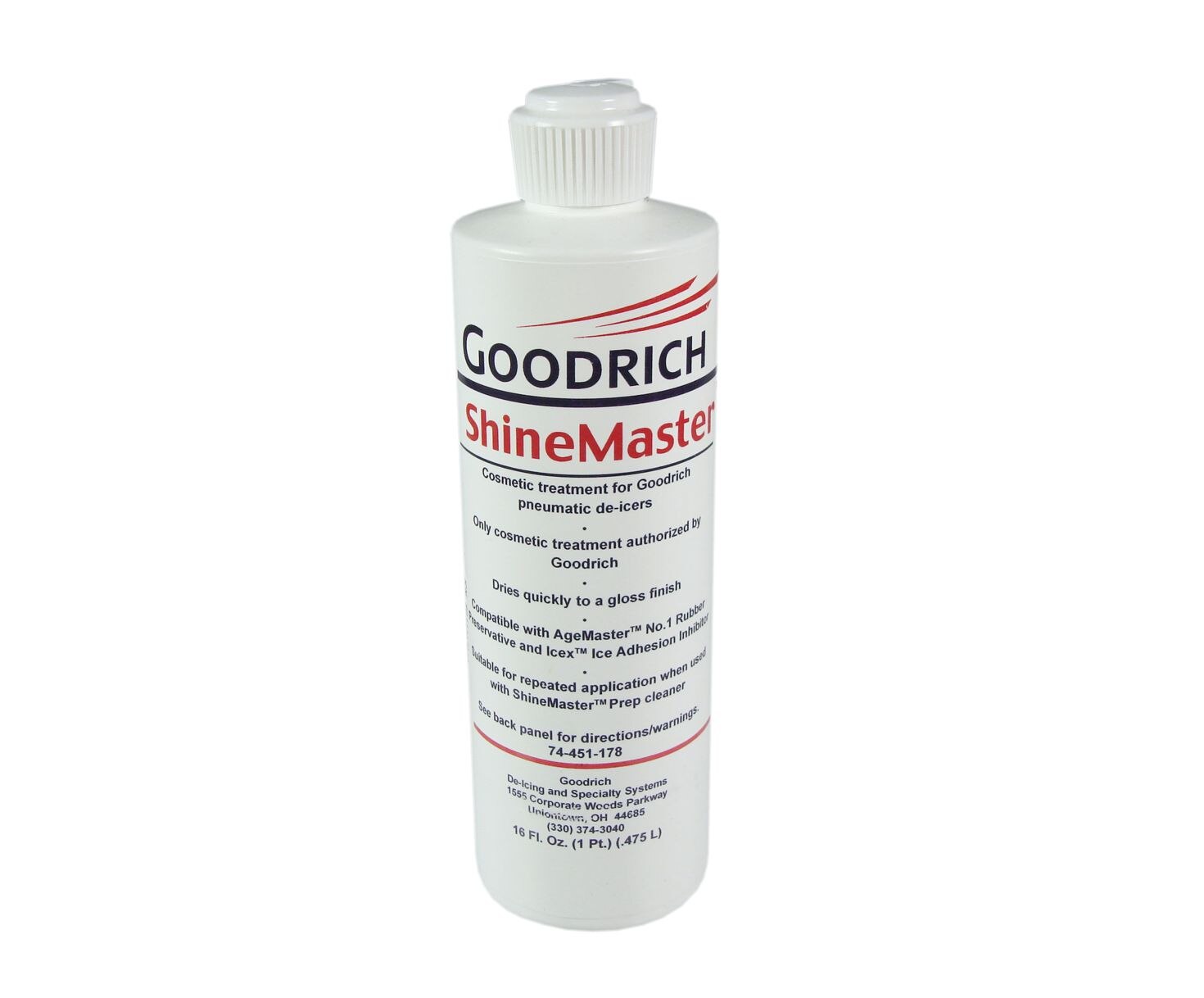 GOODRICH 74-451-178 ShineMaster Cosmetic De-Ice Boot Treatment - Pint Bottle