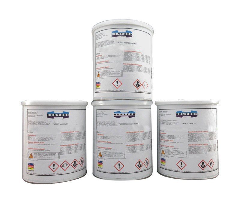 Hentzen Aerospace EP-2-Y1/EH-12/SC-11 Translucent Yellow High-Solids Epoxy Primer - 2:1:1 4 Gallon Kit