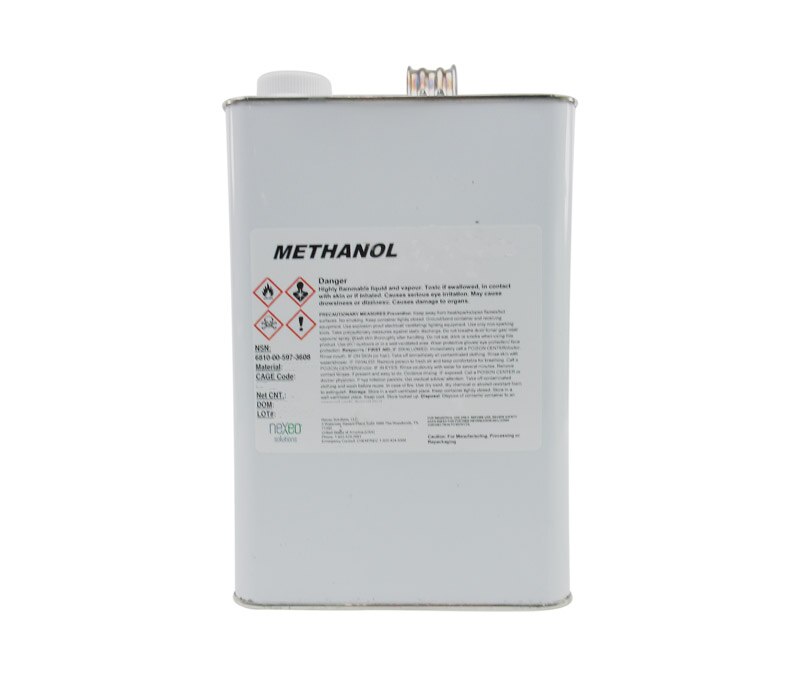 Military Specification O-M-232 Grade A Methanol, Technical - Gallon Can