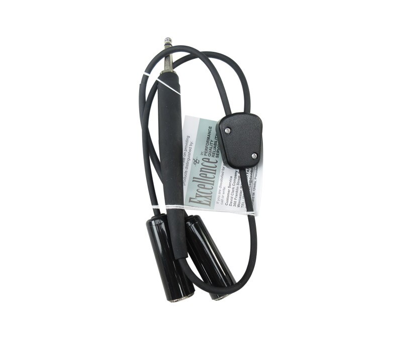 David Clark 18253G-15 Black 23" Straight "Y"-Type Adapter Cable Converts (PJ-051) Plug to Two (SC-838) Female Connectors