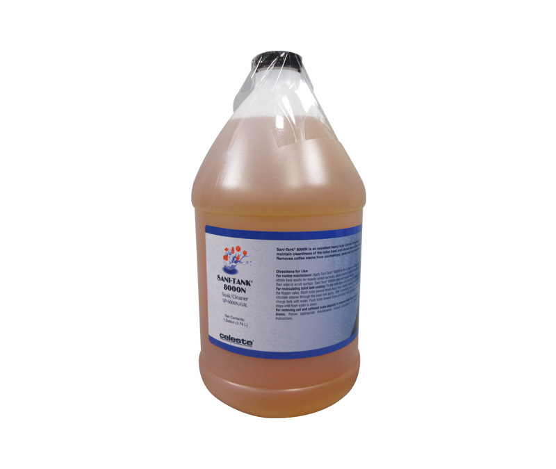 Celeste® SANI-TANK® N SP-8000N/GAL Amber Lavatory Soak for Organic & Mineral Buildup - Gallon Jug