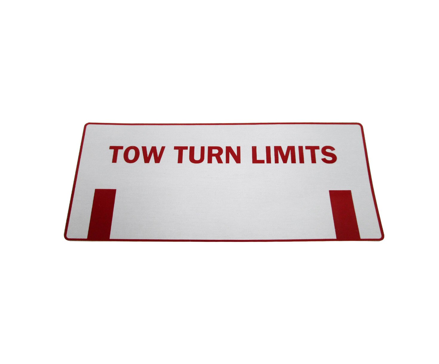Piper 581-419 "Tow Turn Limits" Placard