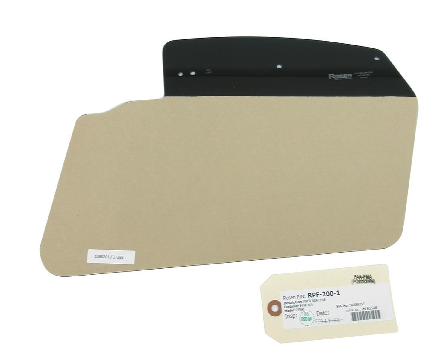 Rosen RPF-200-1 Piper PA-28, PA-32 & PA-44 Gray Replacement Sunvisor System Lens Only