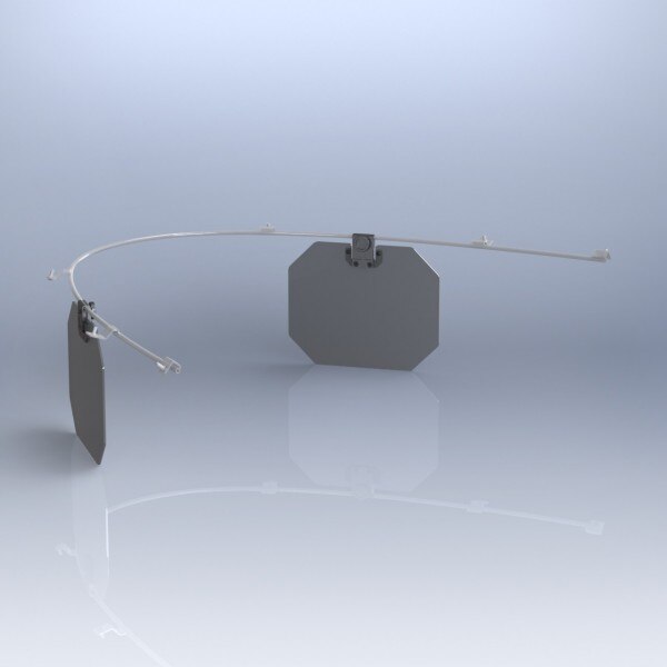 Rosen RL-300-2A Bombardier Early Model 24/25 LearJet Monorail FAA-STC'd Complete Sunvisor System Kit