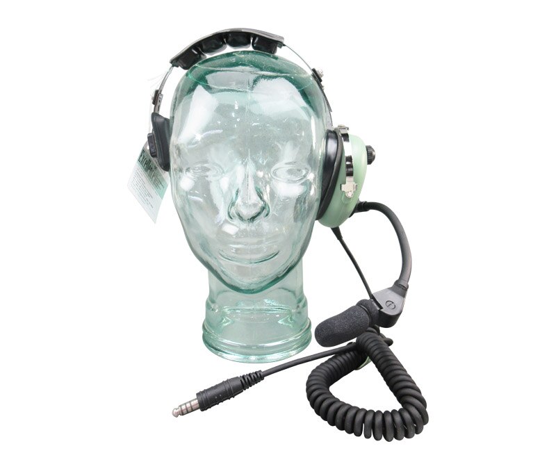 David Clark 40523G-01 Over-the-Head Single-Ear 5' Coil Cord U-174/U Connector Military UAV Headset