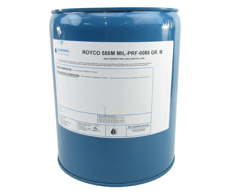 ROYCO® 586M MIL-PRF-6086 Grade M Spec Mineral Based Gear Lubricating Oil - 5 Gallon Pail
