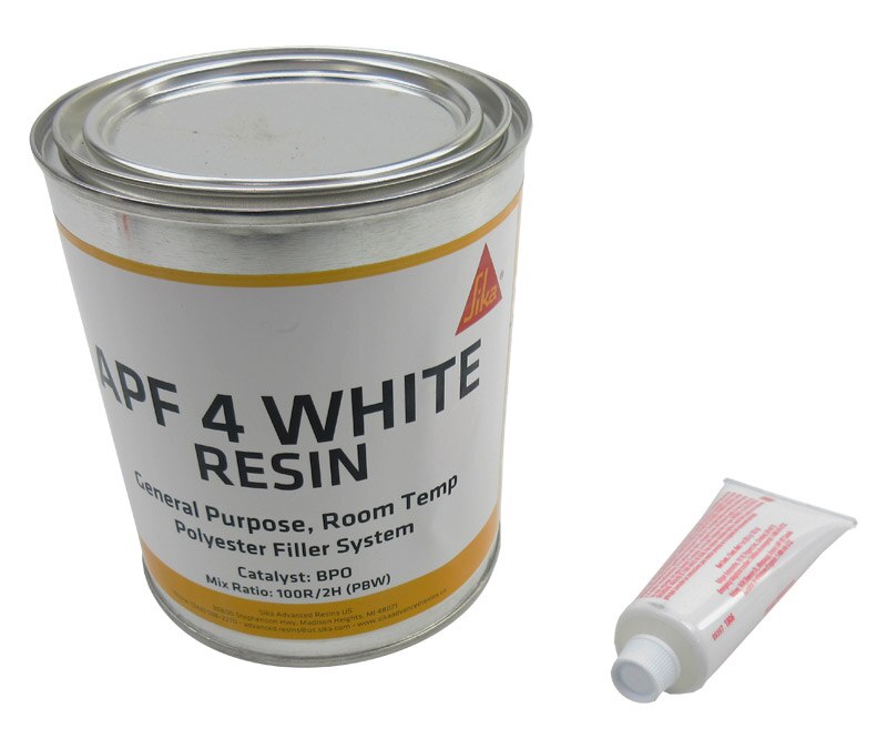 SikaBiresin® AP004 (Axson APF-4) White Premium Grade Low Shrinkage Polyester Filler - Quart Kit
