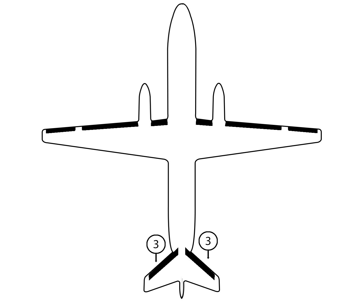 GOODRICH P29S7D5211-05 FASTboot® Fairchild SA226 & SA227 LH & RH Horizontal Stabilizer De-Ice Boot