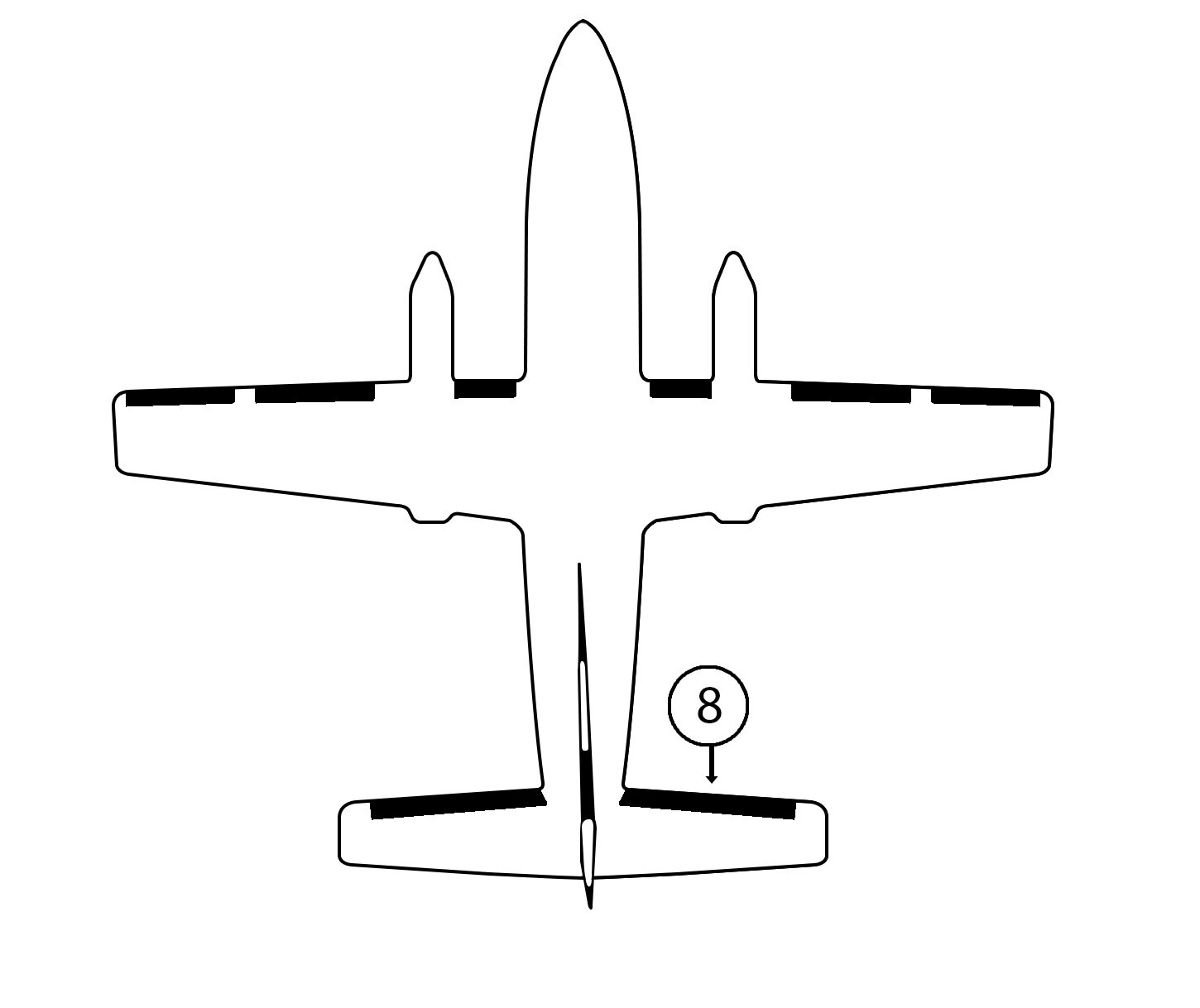 GOODRICH P29S5D5158-14 FASTboot® Embraer 110P1/P2 RH Horizontal Stabilizer De-Ice Boot