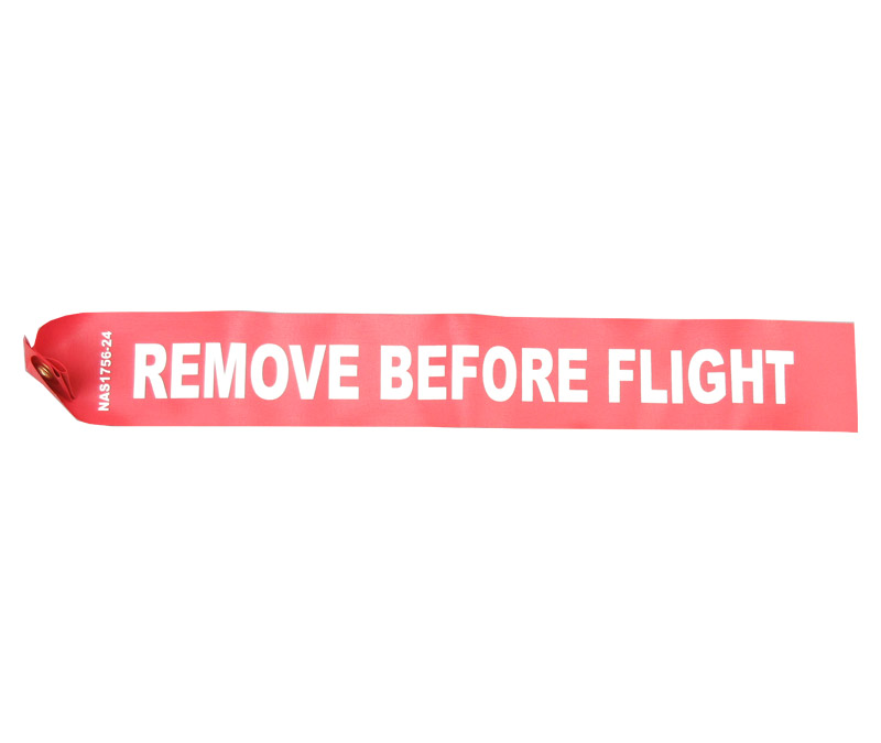 National Aerospace Standard NAS1756-24 Red-White 24" Remove Before Flight Streamer
