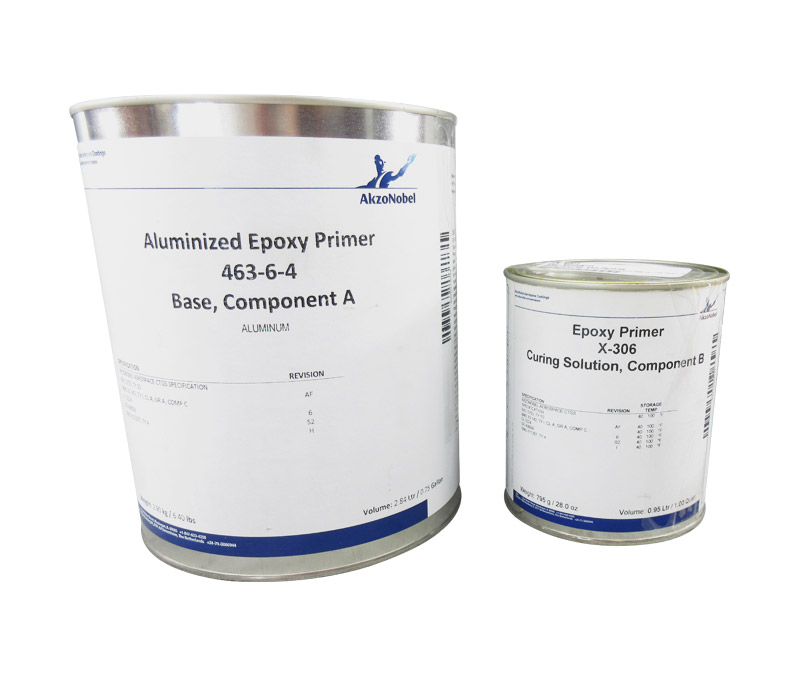 AkzoNobel 463-6-4/X-306 BMS10-142 Type I, Class A, Grade A, Comp C Spec High Temperature Epoxy Coating - 1 Gallon Kit