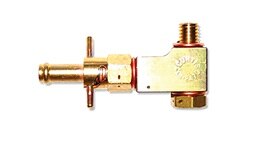 Curtis CCA-2475 Brass 12mm (1.75") x 1.335 Long Rotax 90° Oil Drain Valve Assembly