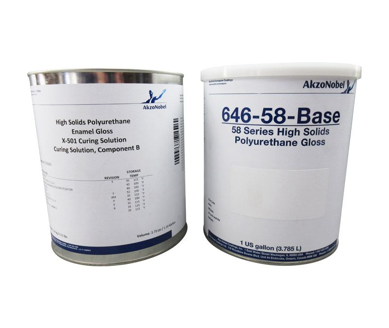 AkzoNobel 646-58-5055/X-501 FS#15055 Blue MIL-PRF-85285E Type I Class H Spec Chemical Resistant Military Polyurethane Topcoat - 2 Gallon Kit